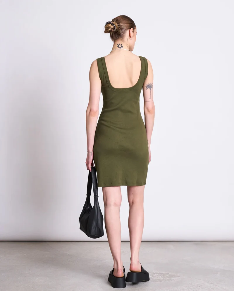 Robe en coton bio côtelé