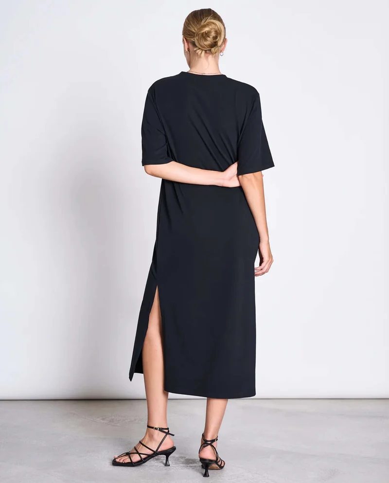 Robe t-shirt midi en coton bio