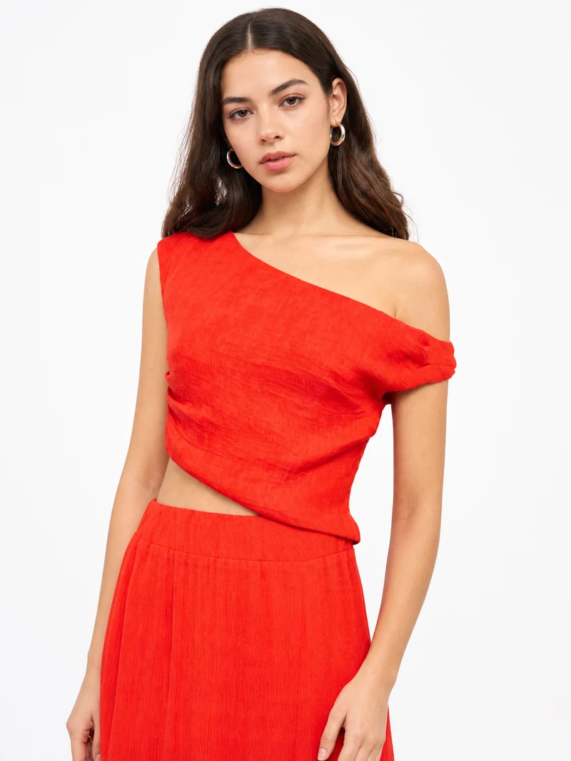 SELMA TEXTURED ASSYM TOP
