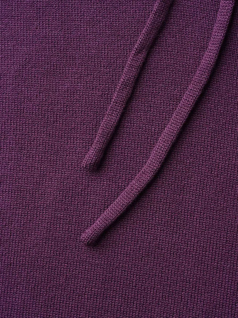 Drop Shoulder Slim-Fit Hooded Pullover