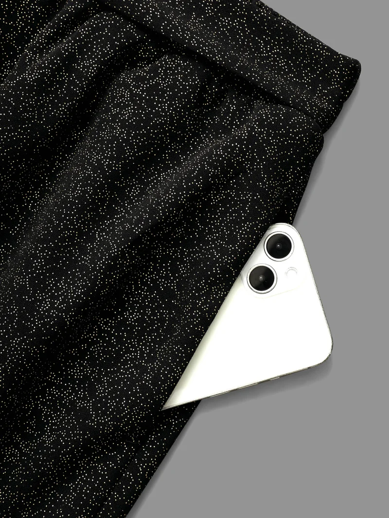 Glitter Adjustable Front-Tie Pants
