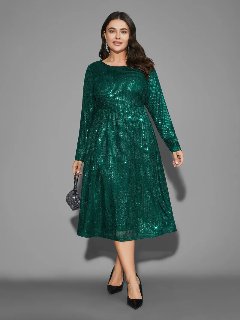 Sequin Patchwork Velvet Tie Knot Dress