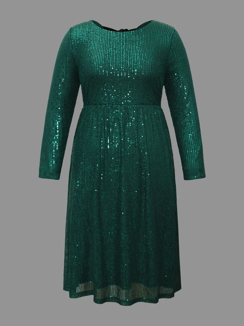 Sequin Patchwork Velvet Tie Knot Dress
