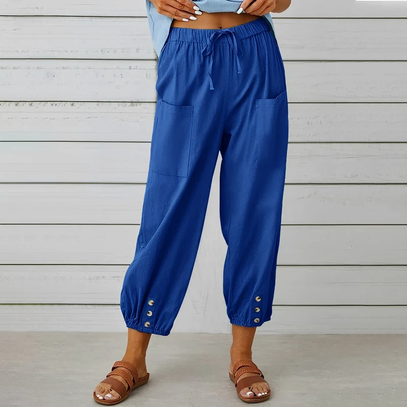 Christa | Pantalon Femme Ample Raccourci Décontracté – Pantalon Cropped Léger 2026