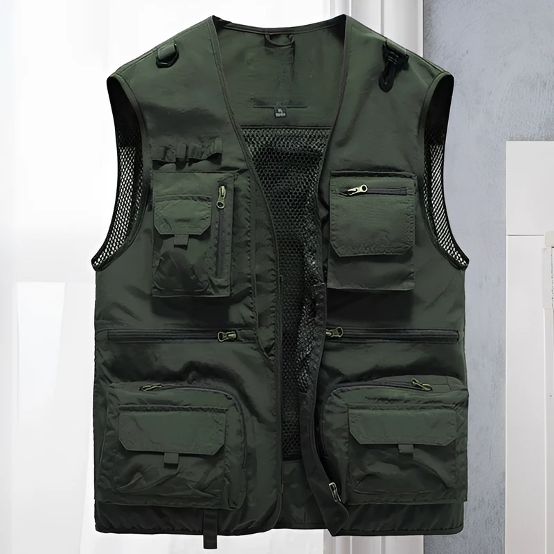 Arlan | Veste Homme Été Poches Multiples – Veste Légère Cargo pour Voyages 2026