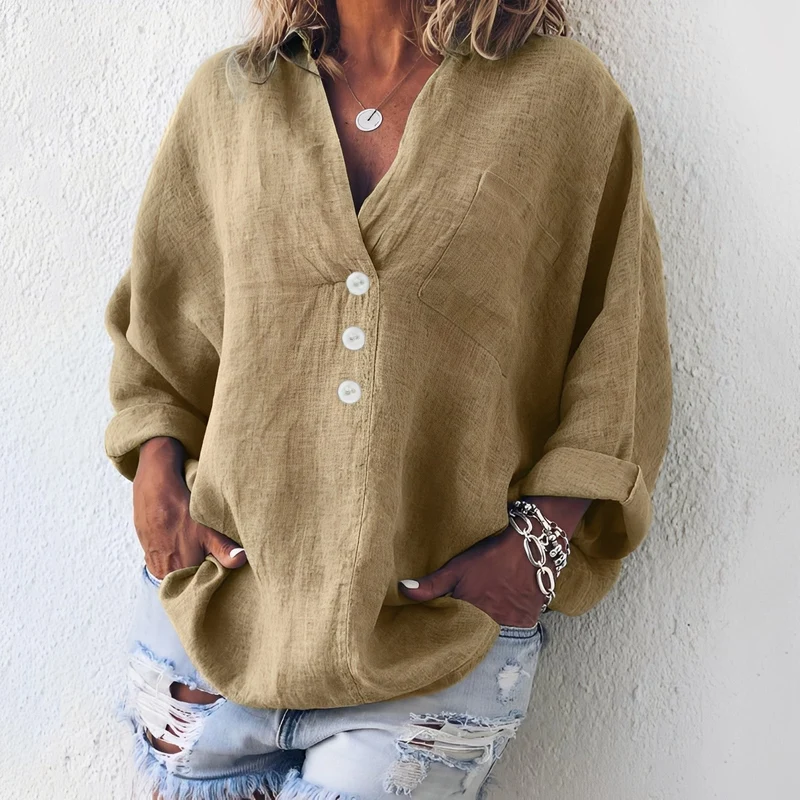 Sandra | Chemise Femme Décontractée Manches Longues – Chemise Casual Chic 2026