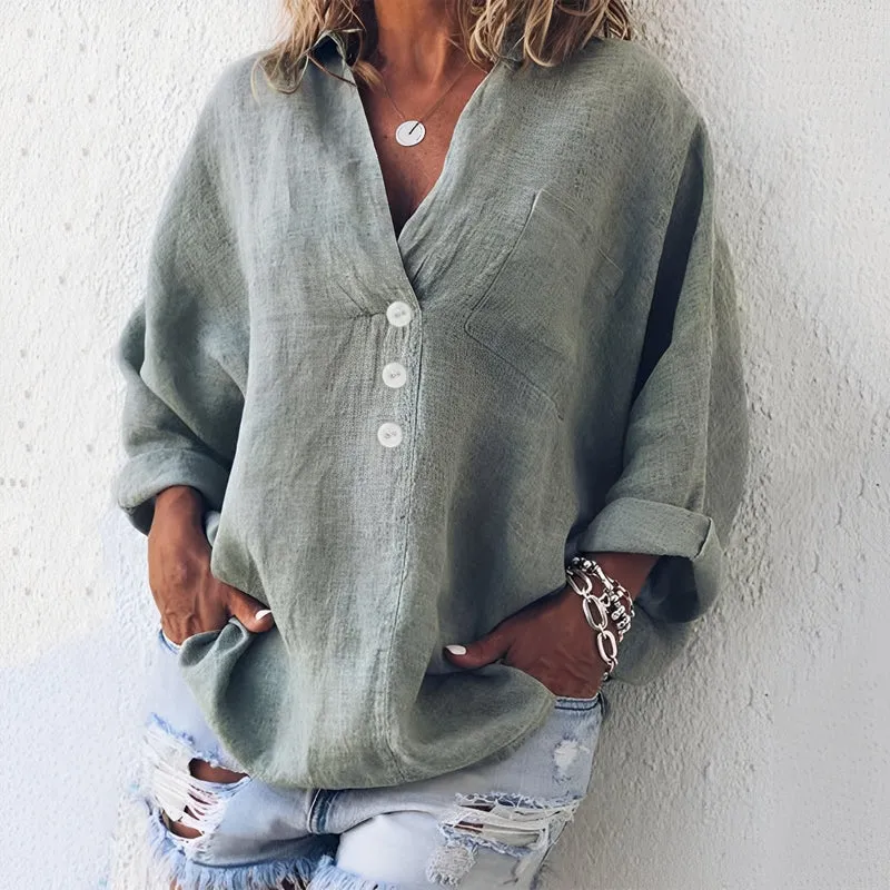 Sandra | Chemise Femme Décontractée Manches Longues – Chemise Casual Chic 2026