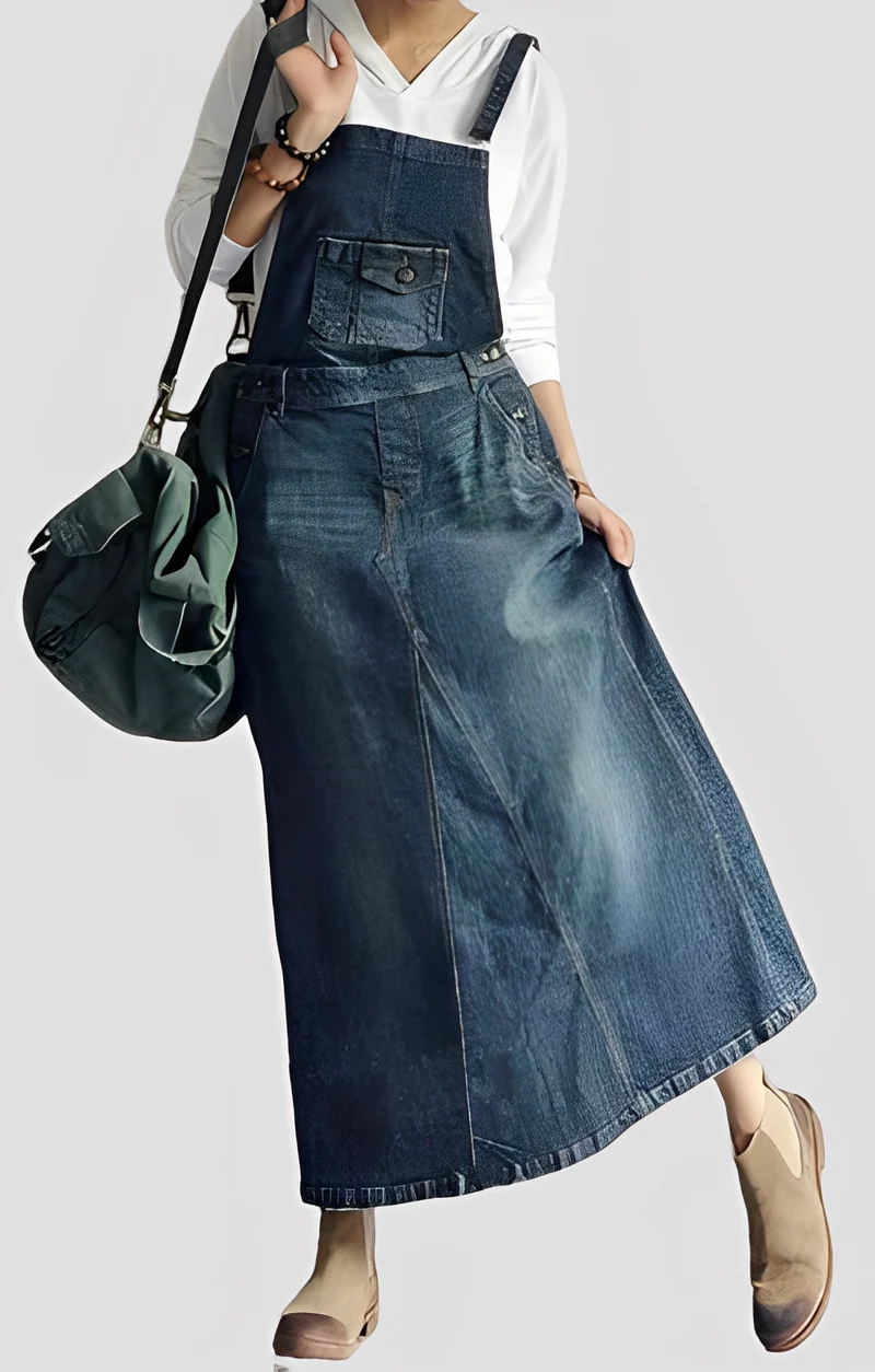 Katya | Combinaison en Jean Femme Élégante – Combinaison Denim Tendance 2026