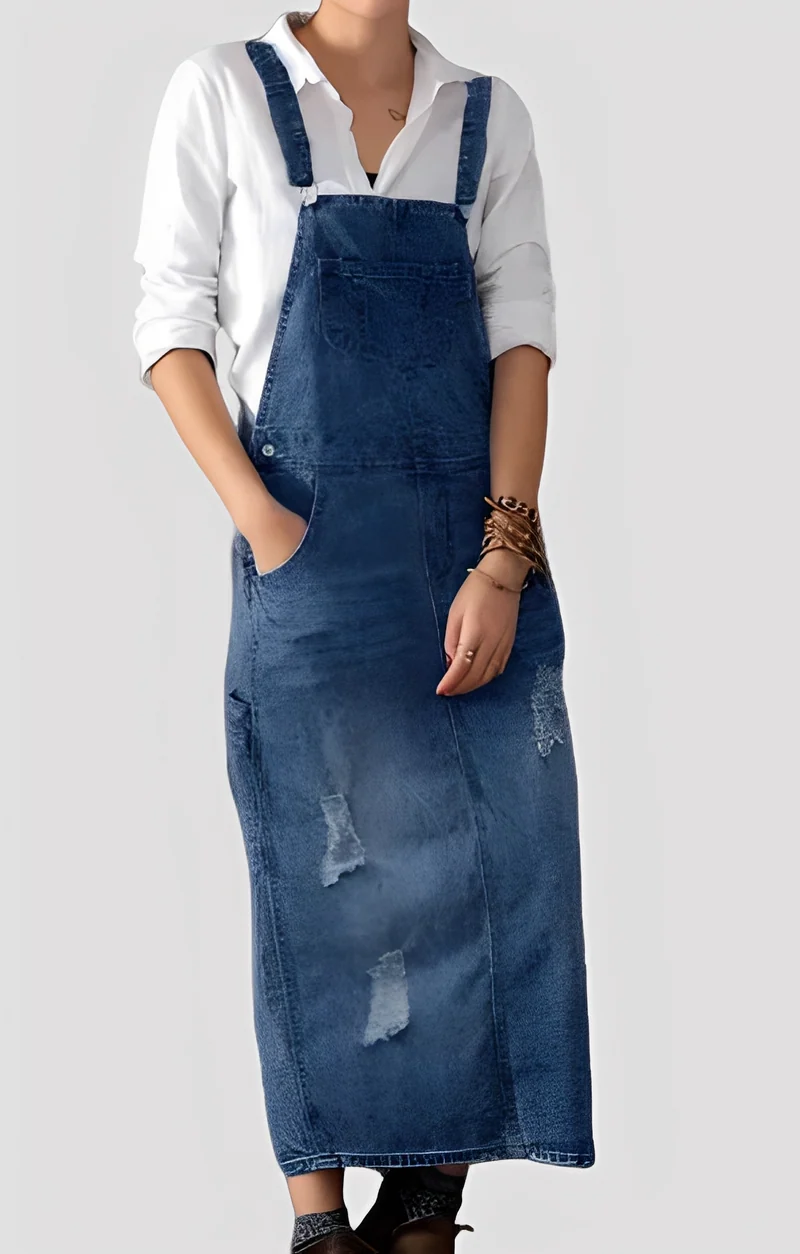 Katya | Combinaison en Jean Femme Élégante – Combinaison Denim Tendance 2026