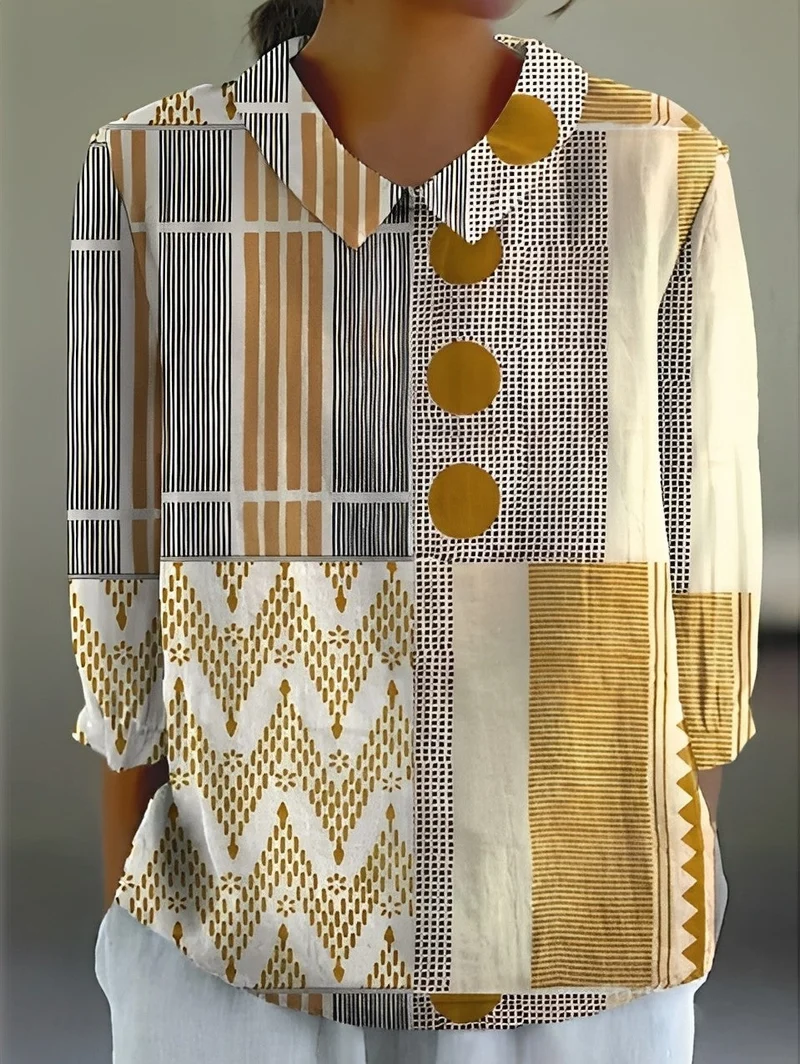 Alfie | Chemise Femme Ample Imprimée – Chemise Artistique Décontractée 2026