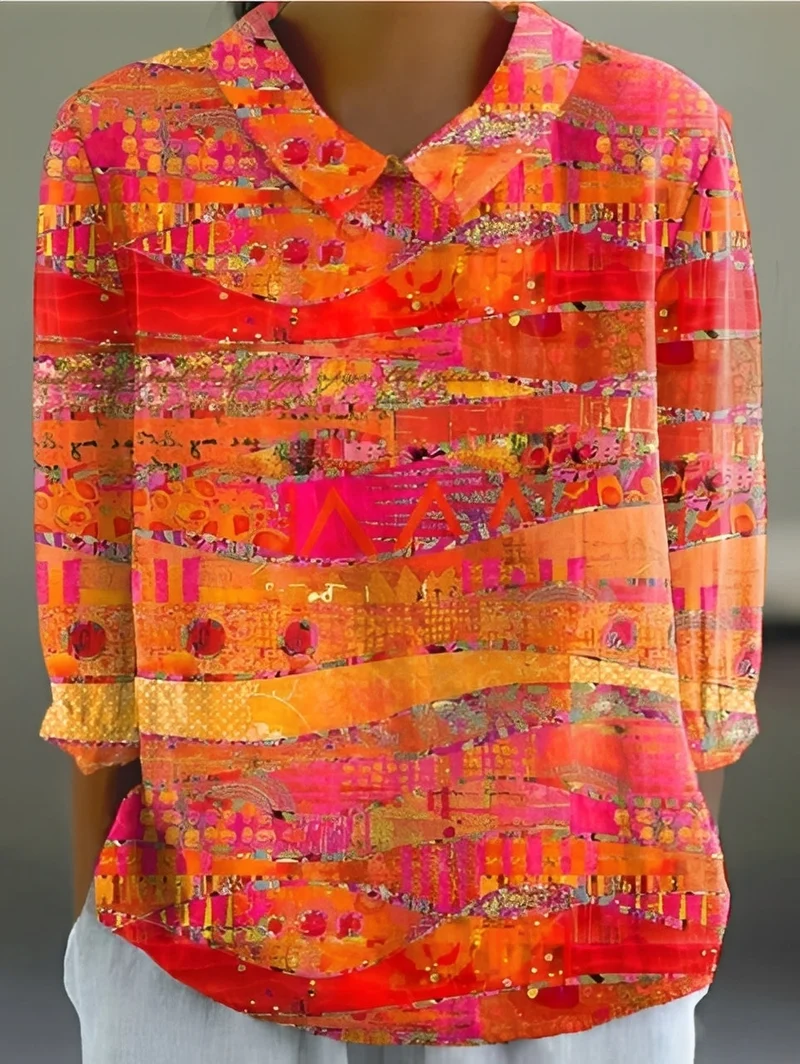 Alfie | Chemise Femme Ample Imprimée – Chemise Artistique Décontractée 2026