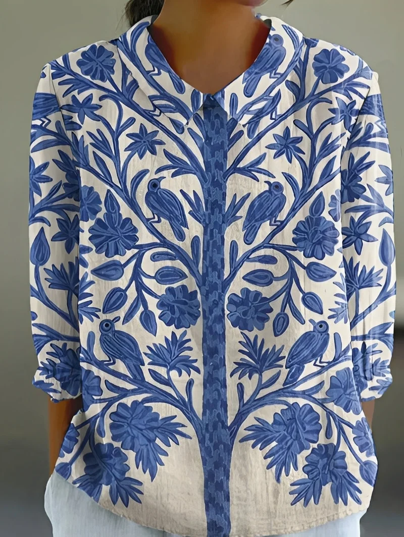 Alfie | Chemise Femme Ample Imprimée – Chemise Artistique Décontractée 2026