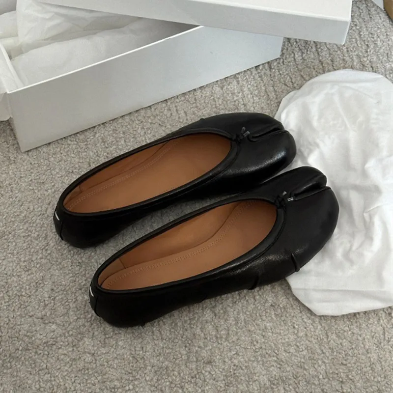Ballerines Tabi en cuir souple pour femmes – Confortables, élégantes et décontractées, parfaites au quotidien