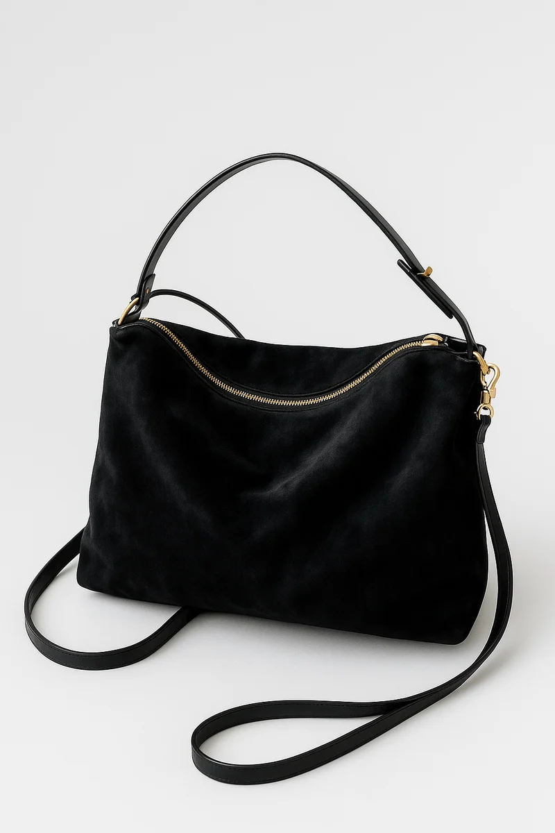 Sac bandoulière en daim pour femme – Élégant et stylé au quotidien, idéal pour les voyages et le travail
