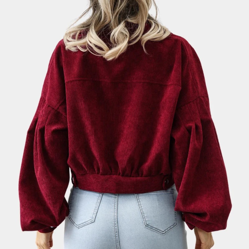Veste Courte Femme à Manches Lanternes – Chaleur Stylée pour les Journées Fraîches