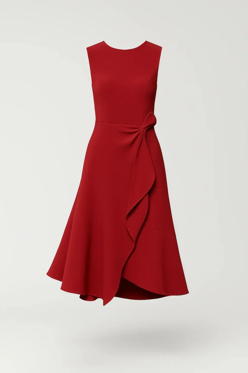 Robe Midi Portefeuille Femme – Élégante Fluide Pour Été Et Soirée