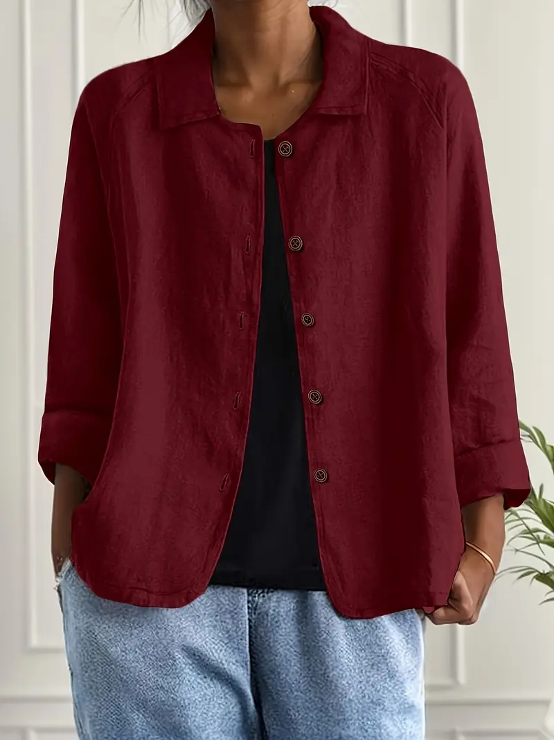 Blouse Décontractée Femme – Veste Légère Pour Superposition Quotidienne