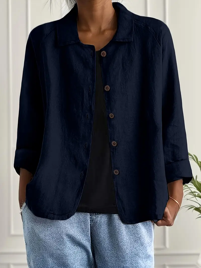 Blouse Décontractée Femme – Veste Légère Pour Superposition Quotidienne