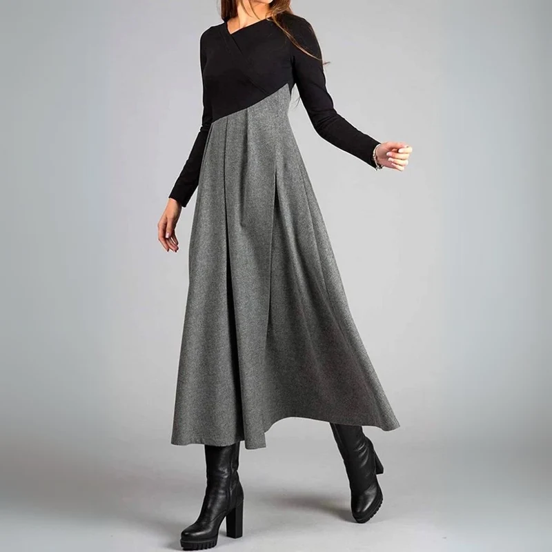 Robe Élégante – Contraste Moderne pour un Style Sans Effort