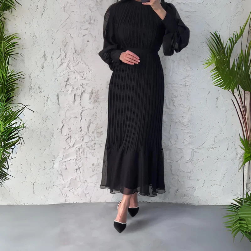 Robe élégante à plis pour femme – Modèle de soirée pour les grandes occasions