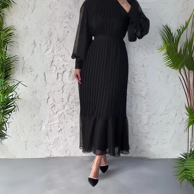 Robe élégante à plis pour femme – Modèle de soirée pour les grandes occasions