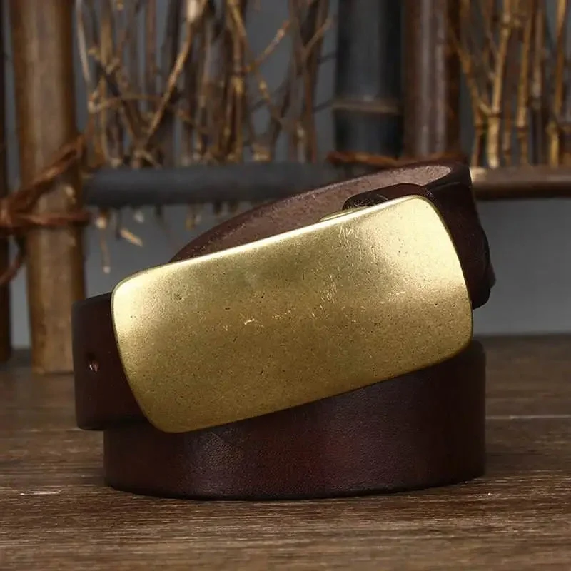 Ceinture Hercules à Boucle en Laiton – Accessoire Polyvalent Décontracté et Formel
