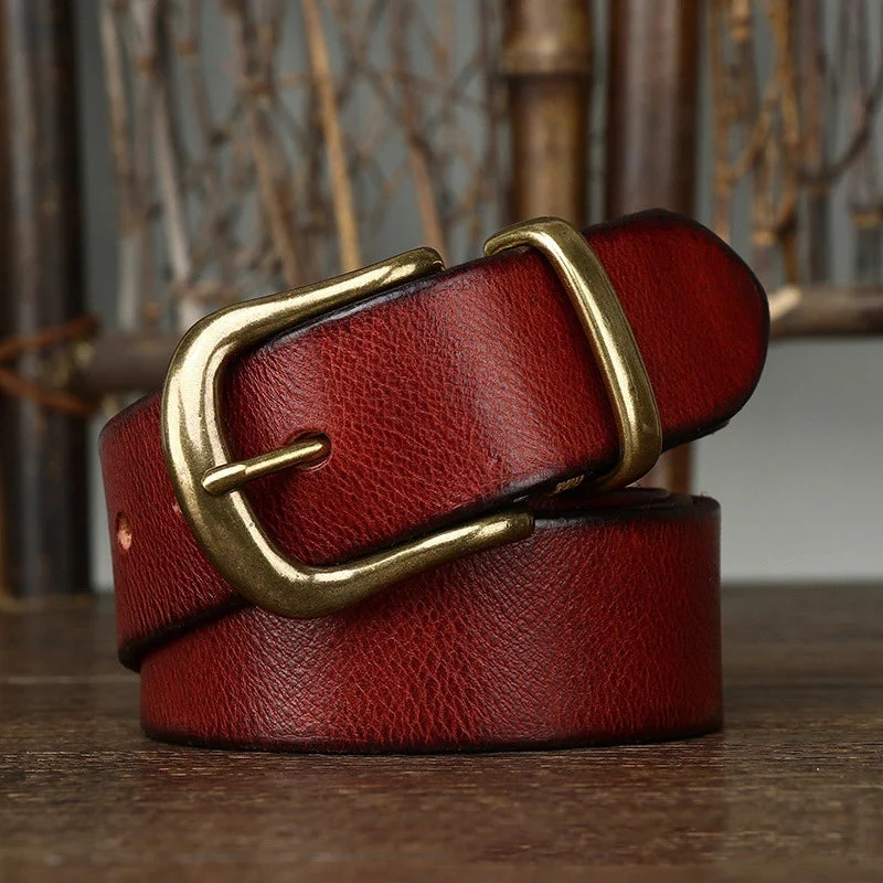 Ceinture Classique Ares en Cuir Fait Main – Style Premium Durable Décontracté et Formel