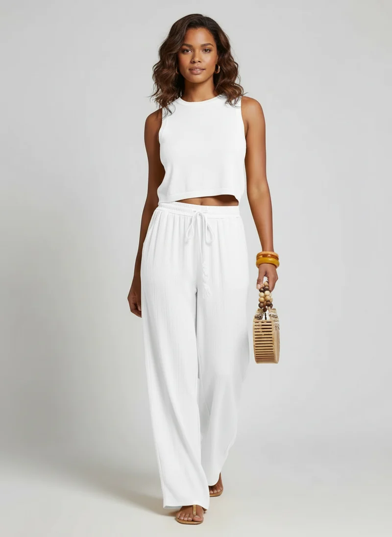 Léa | Femme Pantalon Large Décontracté Grande Taille – Pantalon Wide Leg 2026
