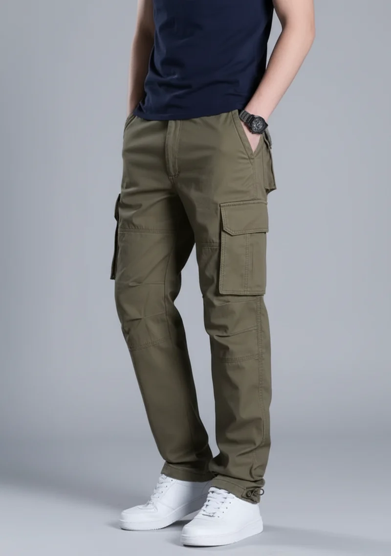 Nicolas | Homme Pantalon Cargo Utilitaire Coton Multi-Poches – Cargo Homme 2026