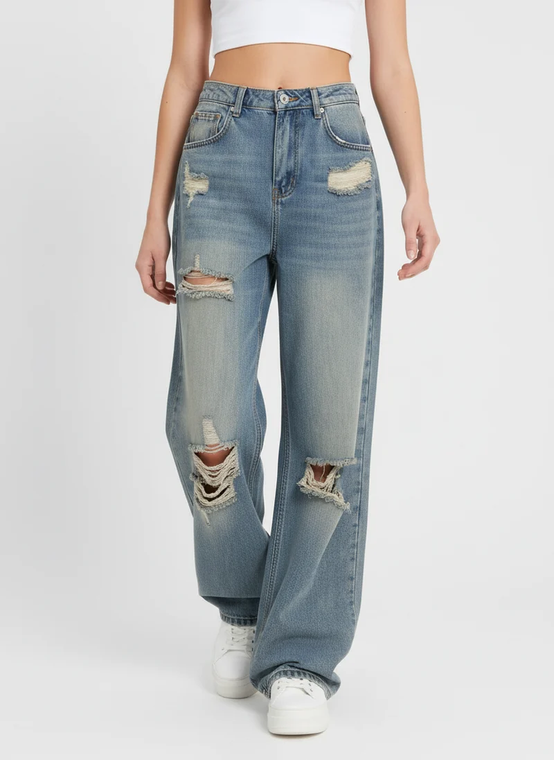 Mélodie | Femme Jean Bleu Taille Haute Coupe Droite Vintage – Jean Vintage 2026