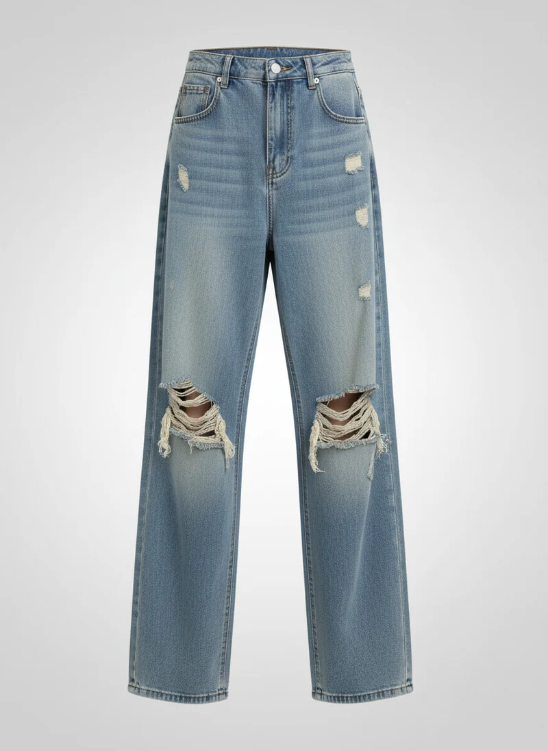 Mélodie | Femme Jean Bleu Taille Haute Coupe Droite Vintage – Jean Vintage 2026
