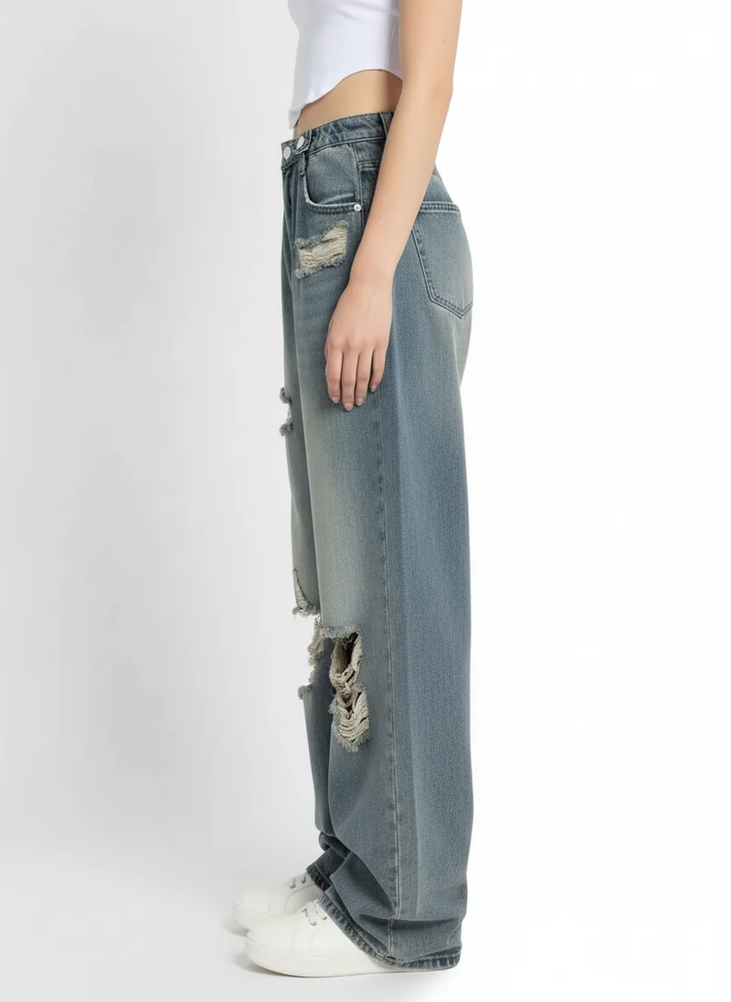 Mélodie | Femme Jean Bleu Taille Haute Coupe Droite Vintage – Jean Vintage 2026