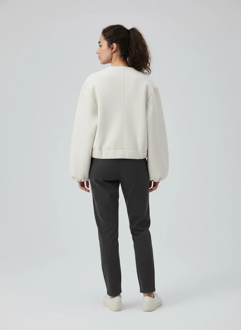 Philippine | Femme Veste Bomber Croppée Fleece Douce – Bomber Cropped Tendance 2026