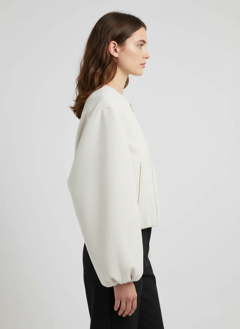 Philippine | Femme Veste Bomber Croppée Fleece Douce – Bomber Cropped Tendance 2026