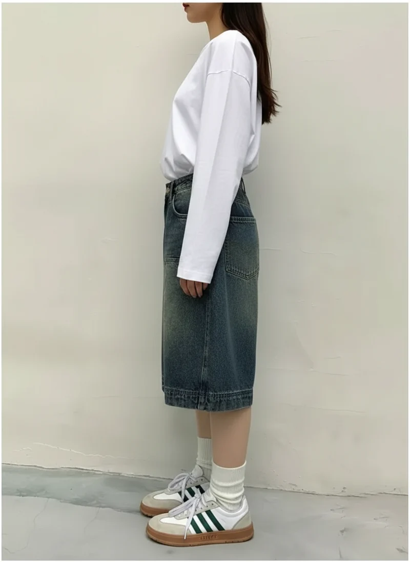 Pauline | Femme Short Denim Oversize Style Y2K Baggy – Short Y2K Tendance 2026