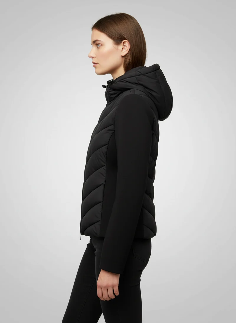 Rébecca | Femme Veste Patchwork Capuche Coton – Veste Patchwork Casual Chic 2026