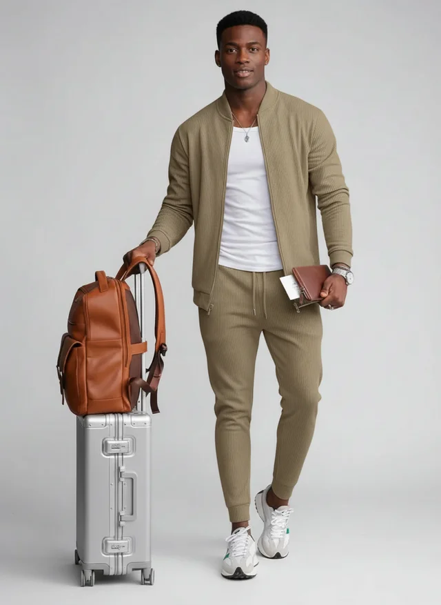 Sylvain | Homme Ensemble Décontracté Tricot Waffle – Set Waffle Moderne 2026