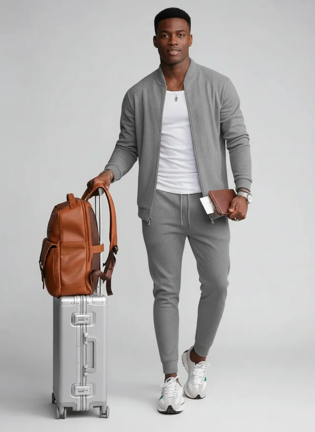 Sylvain | Homme Ensemble Décontracté Tricot Waffle – Set Waffle Moderne 2026