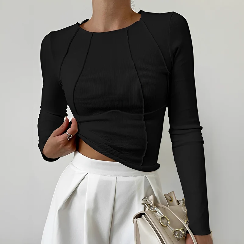 Matilda | Haut Femme Chic Manches Longues – Top Élégant pour Bureau & Quotidien 2026