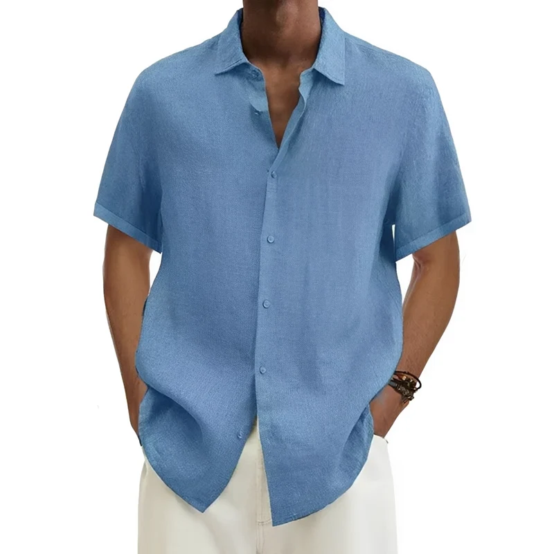 Aamon | Chemise Homme Légère Aérée Été – Chemise Lin Tendance pour Vacances 2026
