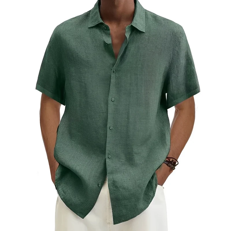 Aamon | Chemise Homme Légère Aérée Été – Chemise Lin Tendance pour Vacances 2026
