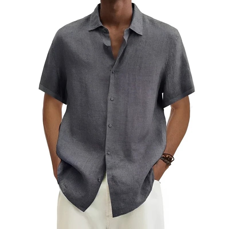 Aamon | Chemise Homme Légère Aérée Été – Chemise Lin Tendance pour Vacances 2026