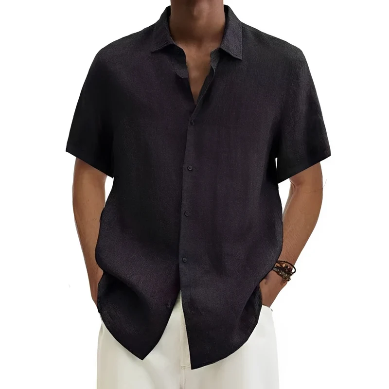 Aamon | Chemise Homme Légère Aérée Été – Chemise Lin Tendance pour Vacances 2026