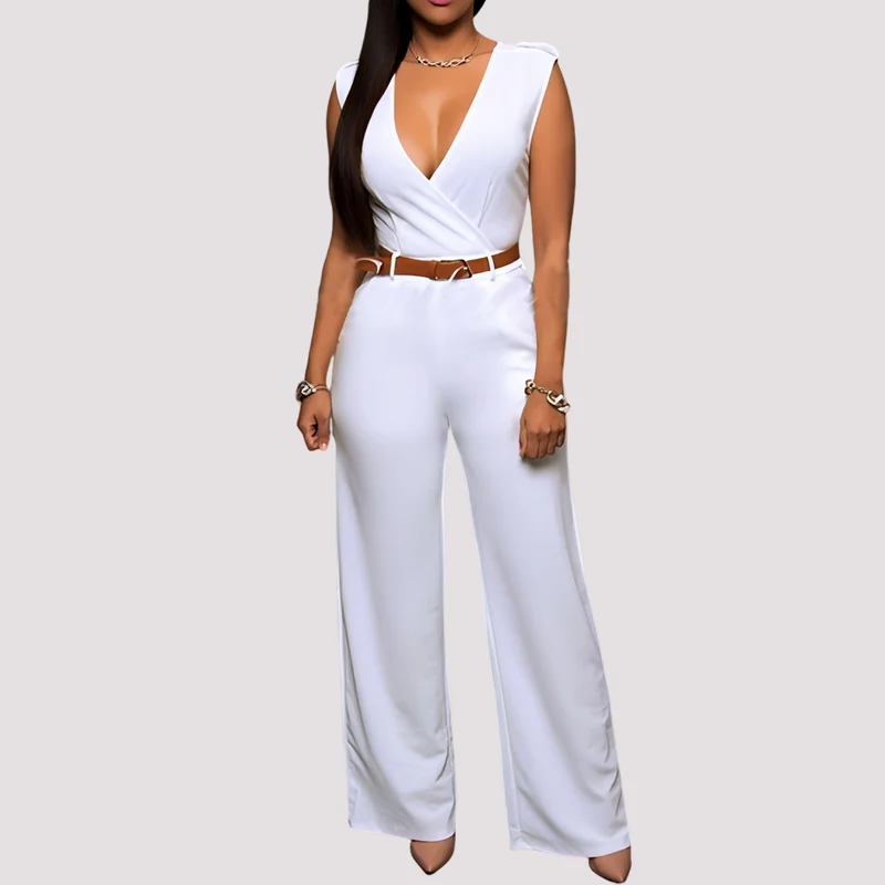 Esther | Combinaison Femme Élégante avec Ceinture – Combinaison Chic Bureau 2026