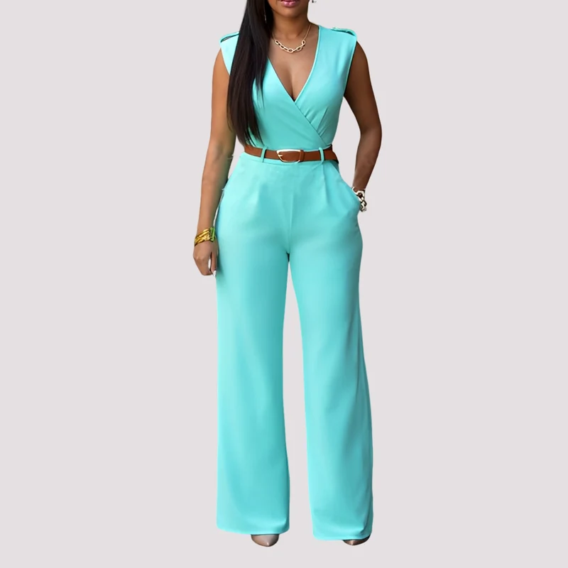 Esther | Combinaison Femme Élégante avec Ceinture – Combinaison Chic Bureau 2026