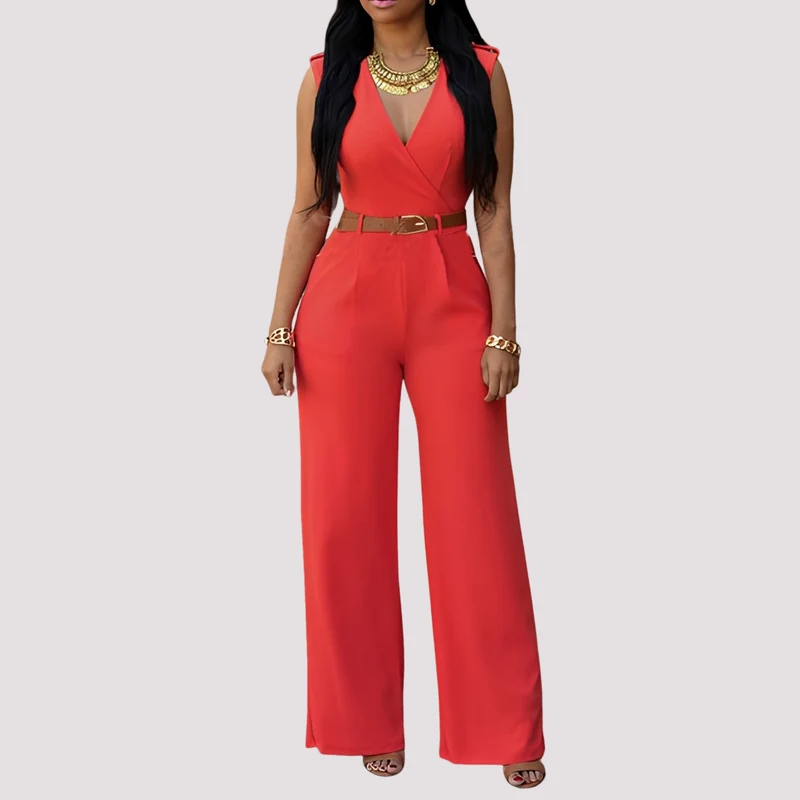 Esther | Combinaison Femme Élégante avec Ceinture – Combinaison Chic Bureau 2026