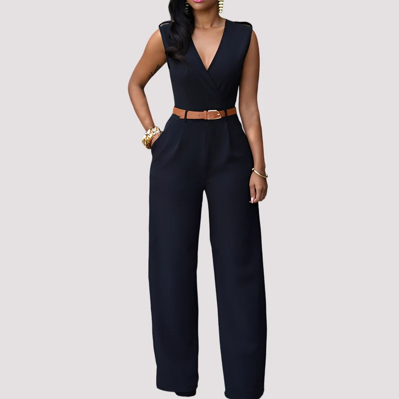 Esther | Combinaison Femme Élégante avec Ceinture – Combinaison Chic Bureau 2026
