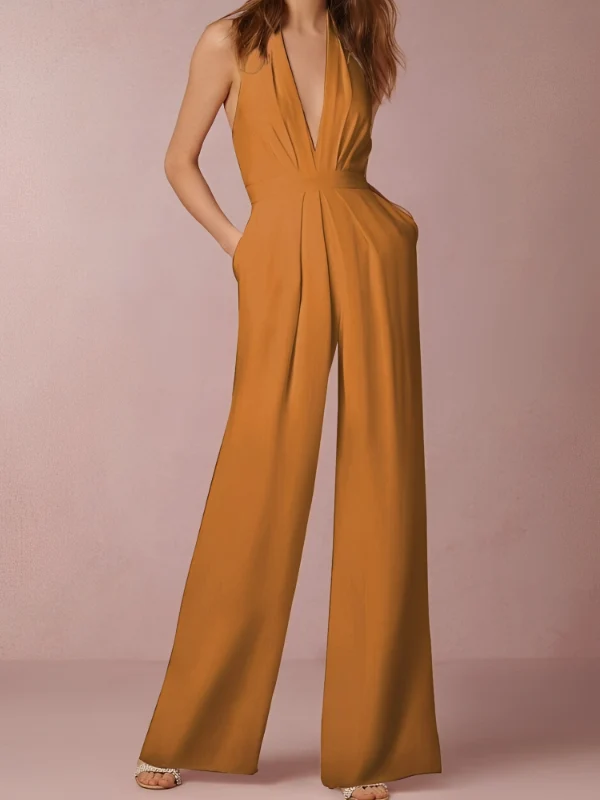 Katie | Combinaison Femme Jambes Larges Élégante – Combinaison Fluide Soirée 2026