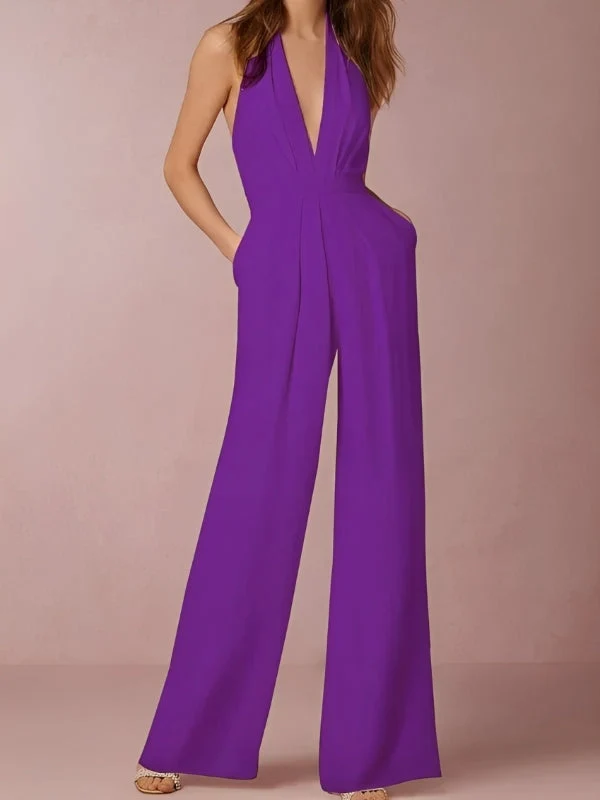 Katie | Combinaison Femme Jambes Larges Élégante – Combinaison Fluide Soirée 2026