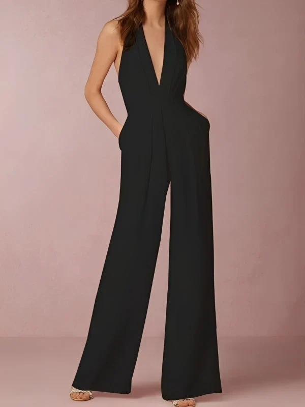 Katie | Combinaison Femme Jambes Larges Élégante – Combinaison Fluide Soirée 2026